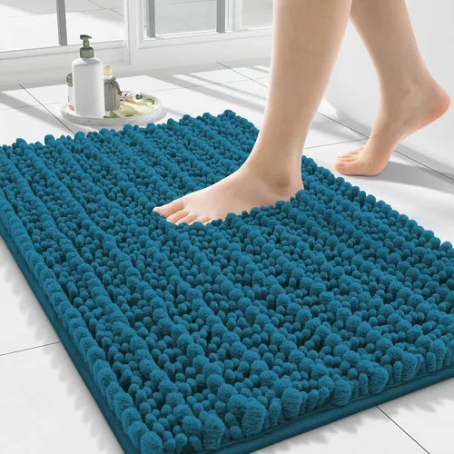 Miniatura 79 de Smiry Alfombras de Baño 24x16 pulgadas, Alfombras de Baño de Chenilla Extra Suaves y Absorbentes, Respaldo de Goma Antideslizante, Lavable a Máquina