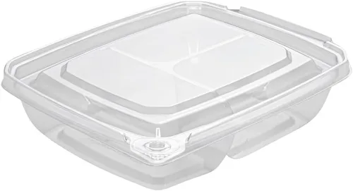 Miniatura 13 de Restaurantware Tamper Tek - Recipientes rectangulares para llevar de 11 onzas, 100 recipientes duraderos de plástico transparente congelable a