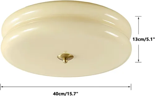 Miniatura 2 de KCO Iluminación moderna de cristal amarillo lámpara de techo moderna pasillo luces de techo retro montaje empotrado luz de techo mediados de siglo