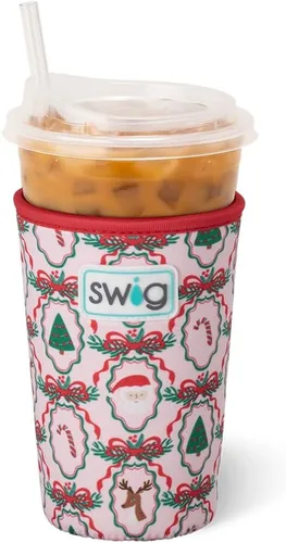 Miniatura 30 de Swig Life Coolie de Taza Helada Mediana, Funda Aislante de Taza de Café Helado de Halloween de 22oz con Asa, Coolie Aislado de Neopreno Mantiene