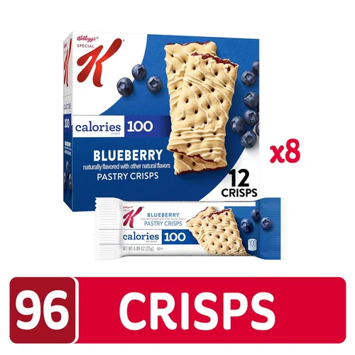 Miniatura 4 de Special K Patatas fritas de pastelería, barras de desayuno, aperitivos de 100 calorías, arándano (8 cajas, 96 patatas fritas)