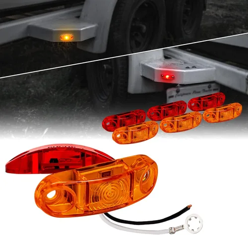 Miniatura 10 de TRUE MODS - Kit de 2 luces marcadoras LED ámbar de 2.5 pulgadas para remolque [DOT FMVSS 108] [SAE P2] [Montaje en superficie] [Impermeable IP67]