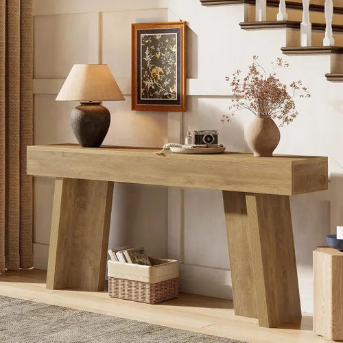 Miniatura 4 de Tribesigns Mesa consola de 70.9 pulgadas de largo, mesa de entrada de granja detrás del sofá para sala de estar, pasillo, entrada, vestíbulo