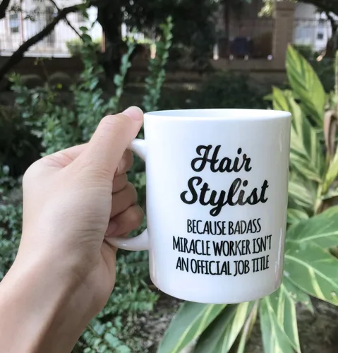 Miniatura 4 de Waldeal Taza de café para estilista, título de trabajo de trabajador milagroso para estilista, regalos para peluquería, peluquero de salón, jefe