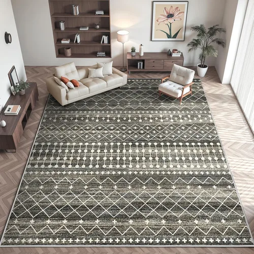Miniatura 49 de Miukiki Alfombra marroquí lavable de 2 x 3 pies para sala de estar, antideslizante, plegable, grande y suave, para comedor y dormitorio