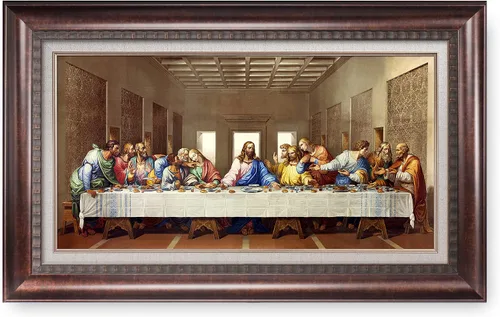 Miniatura 24 de A&T ARTWORK La Última Cena de Leonardo Da Vinci Las reproducciones de arte clásico mundial, impresiones de lienzo Giclee, arte de pared