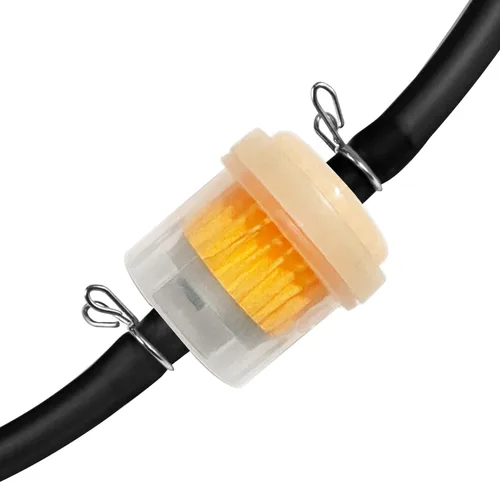 Miniatura 5 de HOLATO Abrazaderas de manguera de línea de combustible con filtros de combustible y válvula de apagado en línea, juego de llave de purga para 50cc