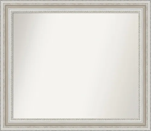 Miniatura 14 de Amanti Art Espejo de baño plateado para sobre el fregadero, 26 x 26 pulgadas, espejo cuadrado de plata antigua, marco de madera tradicional mediano