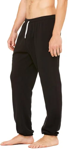 Miniatura 3 de Bella + Canvas - Pantalón largo de forro polar para hombre, color negro
