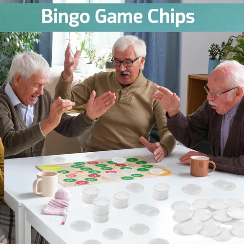 Miniatura 5 de Coopay 600 fichas de póquer de plástico fichas de bingo a granel, contadores de aprendizaje, discos de póquer, marcadores de conteo