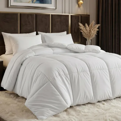 Edredones de Utopia Bedding tamaño Queen, inserto de edredón para todas las estaciones, edredón acolchado alternativo con costura de punto de caja y