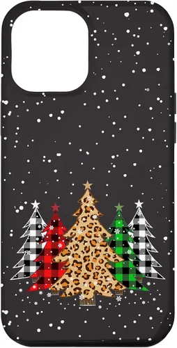 Miniatura 26 de Funda con diseño de árboles de Navidad con estampado de leopardo y cuadros para iPhone 16
