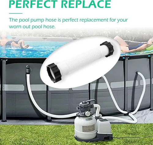 Miniatura 3 de Manguera de bomba de filtro de arena de piscina de 16 pulgadas compatible con bombas de filtro de arena de piscina Intex y sistemas de agua salada