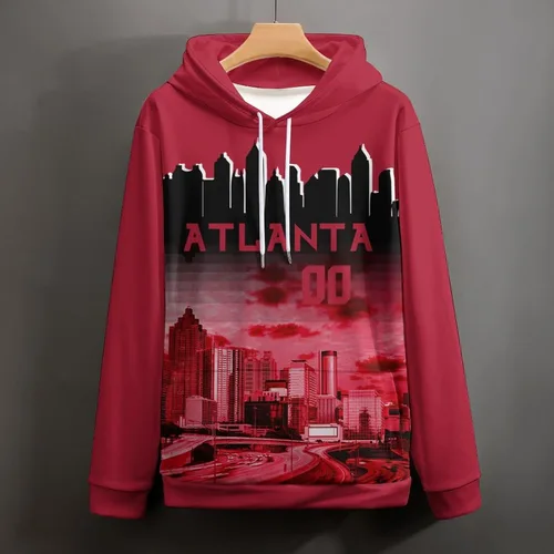 Miniatura 25 de Custom Football Hoodies City Night Skyline Personalized Sweatshirt Name Number Fan Gift Pullover for Men Women Youth