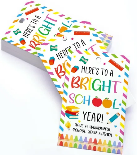 Miniatura 4 de Etiquetas divertidas para bolsas de regalo de regreso a clases, divertidas etiquetas de regalo para el primer día de escuela, etiquetas de regalo