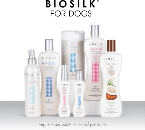 Miniatura 5 de BioSilk Acondicionador desenredante para perros Silk Therapy Acondicionador desenredante de pelo enmarañado sin sulfatos ni parabenos para todos