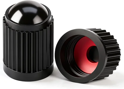 Miniatura 33 de 30 piezas de tapas de vástago de válvula de neumático TPMS, tapas de vástago de válvula de rueda de plástico negro para TR20008 TPMS, tapas
