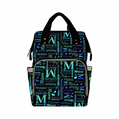 Miniatura 19 de InterestPrint Bolsa de pañales con nombre, mochila personalizada para hombres y mujeres, Color 17, Mochilas Daypack