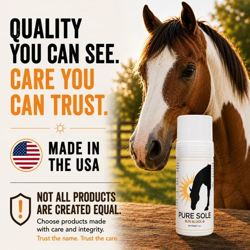 Miniatura 6 de Protector solar para caballos – Pure Sole Sun Block Cream Protege la piel rosa sensible del sol, quemaduras de viento y deslumbramiento de nieve