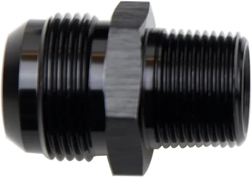 Miniatura 4 de Adaptador de tubo de manguera de combustible de aluminio recto 16AN acampanado a 3/4" NPT macho Unión de rosca negro