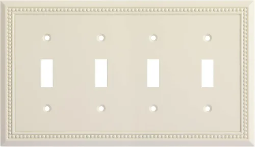Miniatura 43 de Henne Bery Sunken Pearls - Placa de interruptor/placa de pared y cubierta de salida (decorador individual, 2 unidades, negro mate)