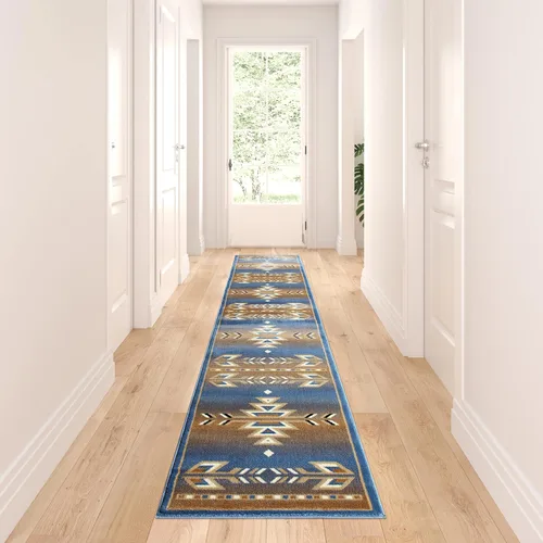 Miniatura 12 de Masada Masada Rugs Southwest - Alfombra nativa americana de 2 x 3 pies, color azul