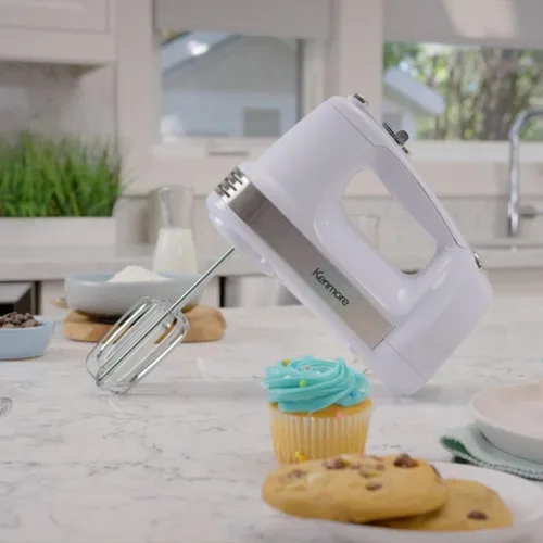 Miniatura 2 de Total Chef Batidora de mano eléctrica – Batidora de mano de 6 velocidades, batidor eléctrico de huevos con batidor, batidora, ganchos para masa
