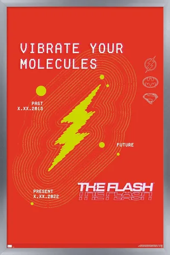 Miniatura 12 de Trends International Póster de pared de DC Comics Movie The Flash - Vibrate Your Molecules Versión enmarcada en blanco