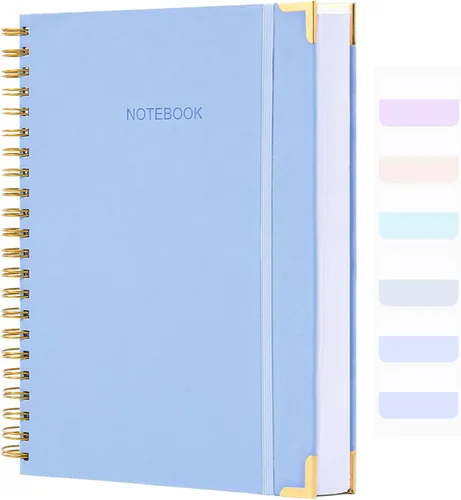 Miniatura 11 de Cuaderno en Espiral, Cuaderno de Diario con Puntos, 8.5" x 11", Cuaderno Grande de Tapa Dura con Cuadrícula de Puntos de 300 Páginas para Bullet