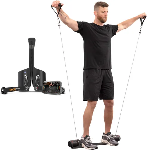 Miniatura 8 de MAXPRO gimnasio en casa, como se ve en Shark Tank, versátil, portátil, con Bluetooth, para entrenamiento de fuerza, HIIT, ejercicio cardiovascular