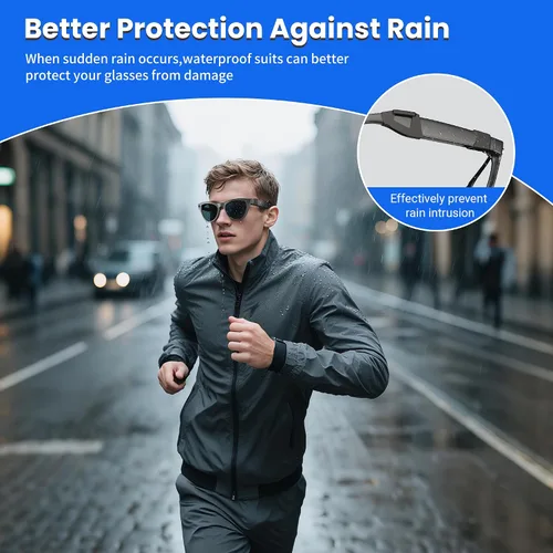 Miniatura 3 de HiBloks - Funda de silicona impermeable para Ray-Ban Meta Wayfarer/Skyler/Headliner/Oakley Meta HSTN, funda a prueba de sudor para accesorios Ray
