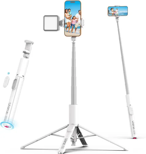 Miniatura 10 de ULANZI MT86 - Trípode de teléfono de apertura automática de 60 pulgadas, control remoto Bluetooth de aluminio de 4 patas con zapata fría, ligero
