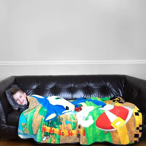 Miniatura 2 de Franco Ropa de cama para niños, manta súper suave de micro raschel, 46 x 60 pulgadas, Sonic The Hedgehog, Anime Sonic el erizo