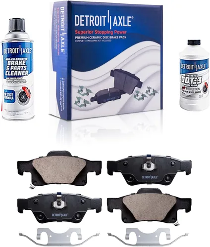 Miniatura 116 de Detroit Axle - Pastillas de Freno Delantero Izquierdo Reemplazo de Pinza de Disco para Dodge Ram 1500 Dakota Mitsubishi Raider - Juego de 3 piezas