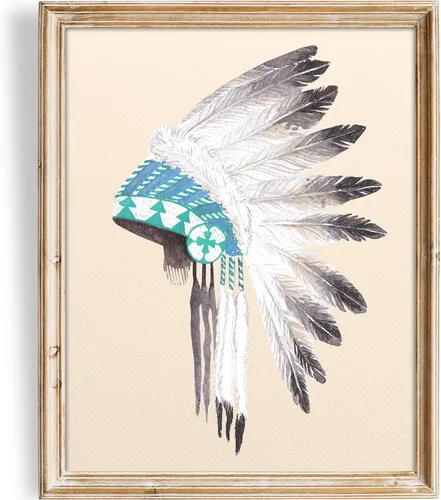 Miniatura 24 de DREAM BIG PRINTABLES Impresión artística de flechas y plumas de acuarela - Sin marco - 8x10 Patrimonio nativo americano - Decoración de pared boho