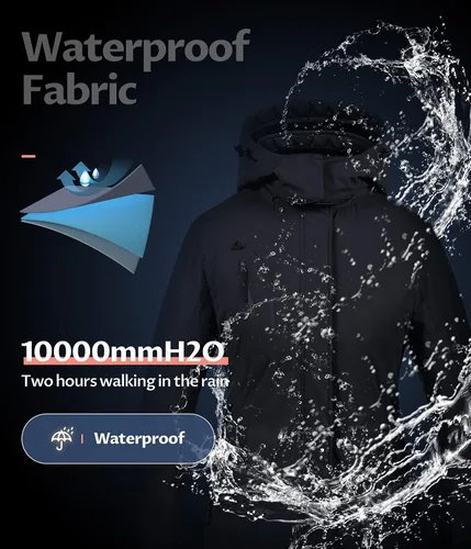 Miniatura 4 de CREATMO US Chaqueta de Esquí Impermeable de Montaña para Mujeres Resistente al Viento Chaqueta de Snowboard Abrigo Cálido de Invierno Impermeable