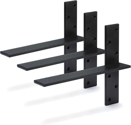 Miniatura 14 de Soporte de encimera colgante gratuito de 8 pulgadas de largo x 2.5 pulgadas de ancho, paquete de 2 soportes de estante de pared flotante oculto