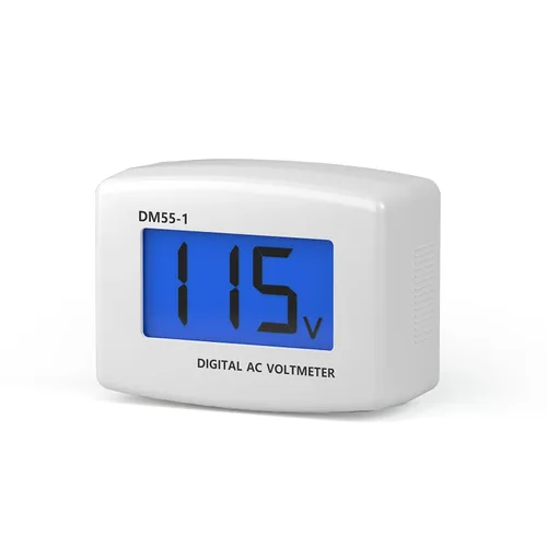 DROK Probador de voltaje eléctrico AC 80-300V, pantalla LCD de enchufe plano, voltímetro de salida eléctrica, medidor de voltaje digital