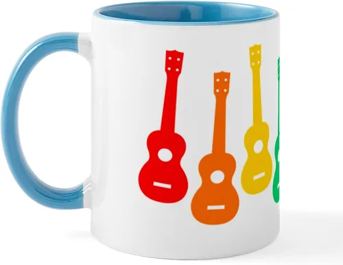 Miniatura 41 de CafePress Peace Love - Taza de café de cerámica para ukelele (11 oz (11.0 fl oz)
