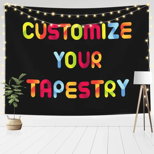 Miniatura 9 de Tapiz personalizado para cargar imágenes, diseño personalizado con foto/logotipo/texto, para colgar en la pared para bodas, festivales, cumpleaños