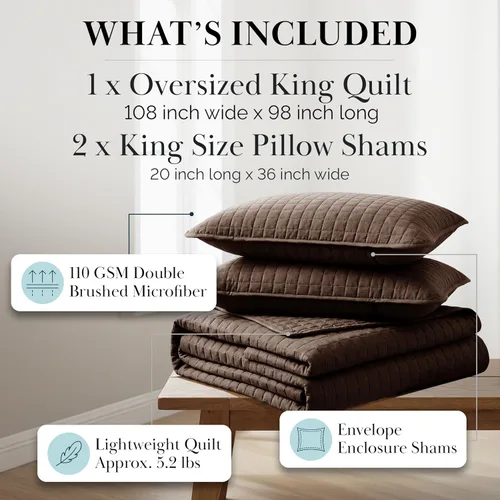 Miniatura 2 de Southshore Fine Living, Inc. - Juego de ropa de cama de tamaño King, colcha de gran tamaño, colcha de microfibra cepillada suave, ropa de cama 45