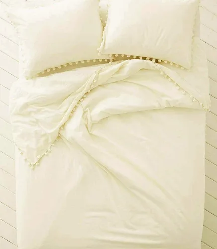 Miniatura 20 de Edredón hippie puro con borlas para dormitorio, manta bohemia con flecos indios, funda de edredón de algodón para mujer con fundas de almohada