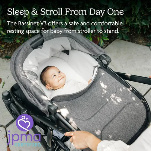 Miniatura 4 de UPPAbaby Moisés V3 - Compatible con Vista, Cruz, Ridge Strollers - Solución para dormir durante la noche - Colchón, sábana y protector contra