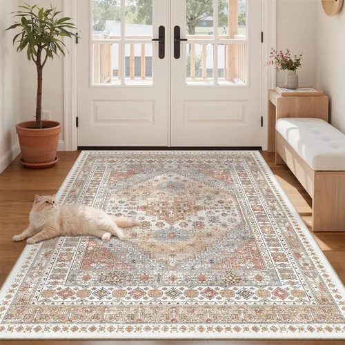 Miniatura 4 de zesthome Alfombra 4x6 - Alfombra Resistente a Manchas Lavable, Alfombras con Respaldo Antideslizante para Sala de Estar, Alfombras Pequeñas de Área
