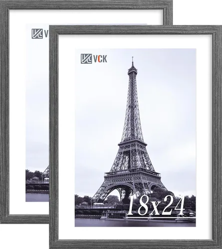 Miniatura 104 de VCK Portarretratos de madera negra de 5 x 7 pulgadas, para colgar en la pared, galería o mesa, 1 paquete