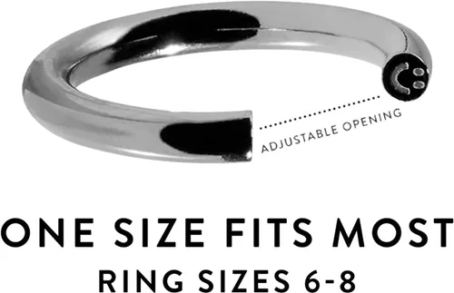 Miniatura 3 de Stella Valle Anillo sonriente Anillo de plata chapado en rodio para mujer Anillo de plata con forma de sonrisa para ella Anillo ajustable