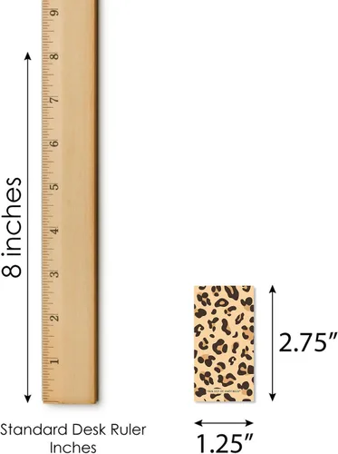 Miniatura 5 de Big Dot of Happiness Estampado de leopardo – Mini pegatinas de barra de caramelo – Cheetah Party Small Favores – 40 unidades Impresión de leopardo