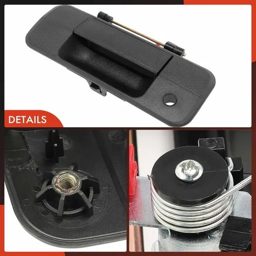 Miniatura 8 de A-Premium Manija de puerta trasera con cerradura compatible con Toyota Tundra 2007-2013, cromada