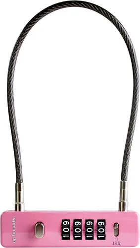 Miniatura 6 de Candado de cable con cerradura de combinación, contenedores de almacenamiento y equipo para exteriores, cerraduras de bicicleta para casco, scooter
