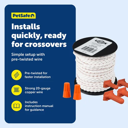 Miniatura 4 de PetSafe Kit de alambre trenzado para valla enterrada, 100 pies de alambre pretrenzado para una instalación más rápida de la empresa matriz